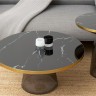 Столик кофейный odd, D50 см, мрамор/черный 