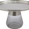 Столик кофейный dahl, D70,5х43 см, матовый хром/серый 