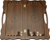 Нарды резные &quot;Тигр&quot; с ручкой 50, Haleyan