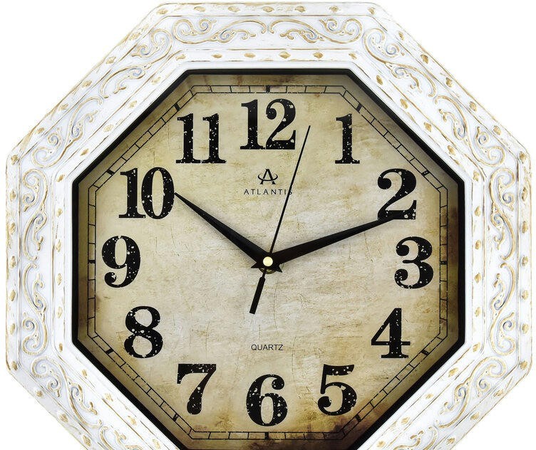 Настенные часы atlantis tld-35006С white 