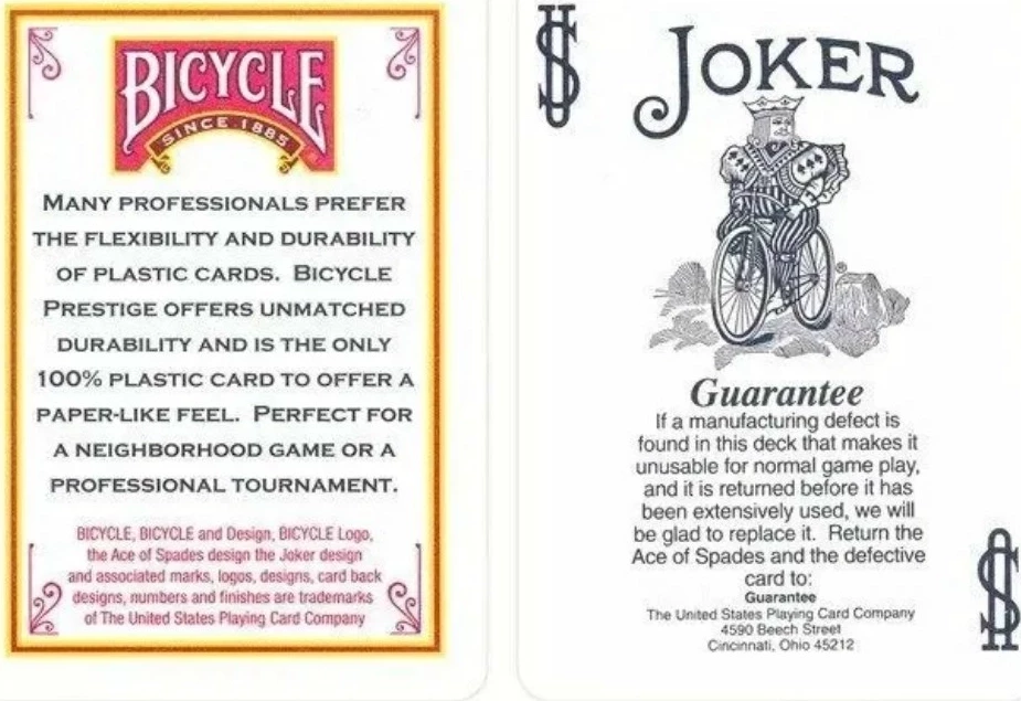 Bicycle Prestige 100% plastic Standard Premium box blue / Байсикл Престиж 100% пластик стандарт Прем 