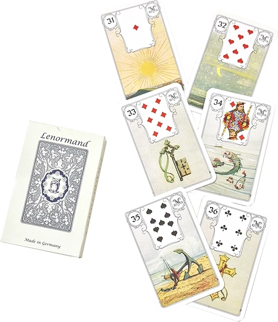 Карты Таро "Mille Lenormand Blue Owl" AGM Urania / Ленорман Синяя Сова 