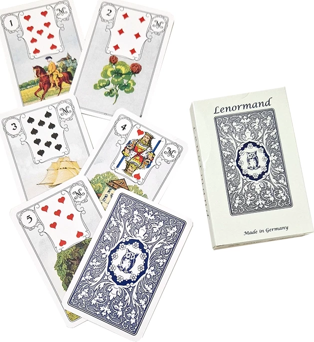 Карты Таро "Mille Lenormand Blue Owl" AGM Urania / Ленорман Синяя Сова 