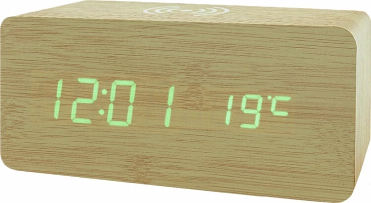 Сетевые часы vst889-4 зел цифры (бел) + usb (без адаптера) 