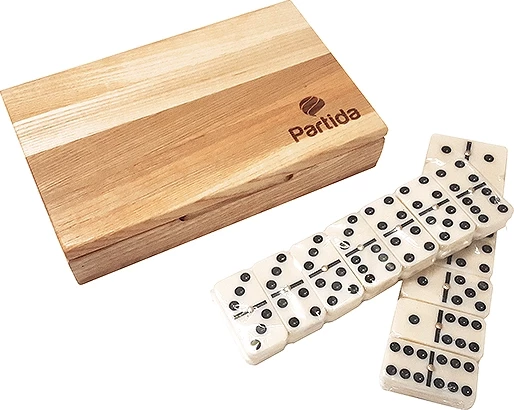 Домино в шкатулке из ясеня Partida 