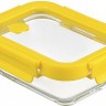 Контейнер для запекания и хранения прямоугольный с крышкой, 370 мл, желтый 