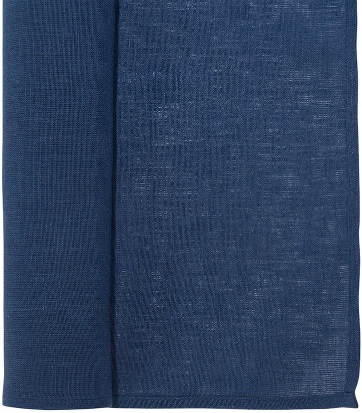 Дорожка на стол из стираного льна синего цвета из коллекции essential, 45х150 см 
