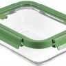 Контейнер для запекания и хранения прямоугольный с крышкой, 1 л, зеленый 