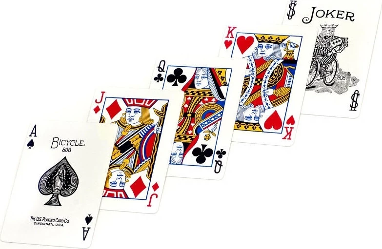 Игральные карты Bicycle Standard 54 карты, синие 