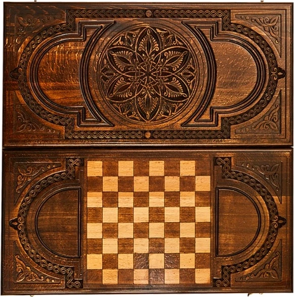 Нарды резные "Армянский фрактал" 60, Ustyan 