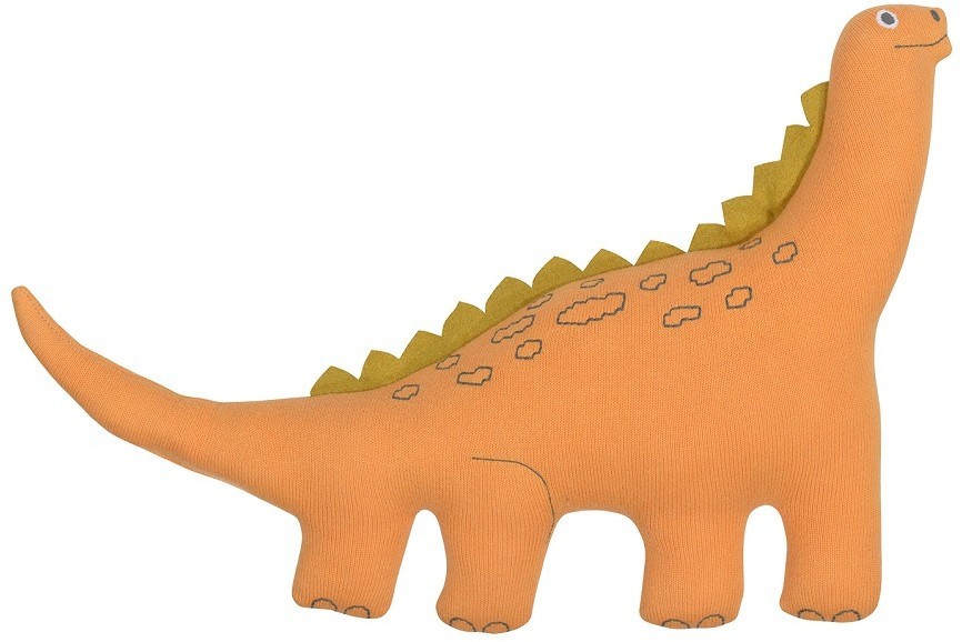 Игрушка мягкая вязаная Динозавр toto из коллекции tiny world 42х25 см 