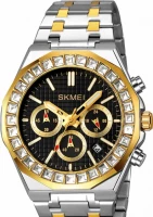 Наручные часы skmei 2380tgdbk silver gold/black