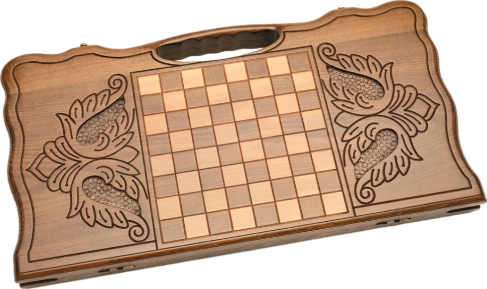 Нарды резные "Лошадь" с ручкой 60, Haleyan 