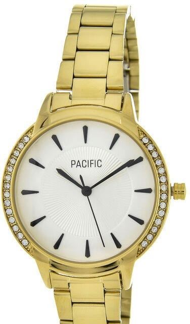 Наручные часы pacific x6167-7 корп-золот циф-бел/чер браслет 