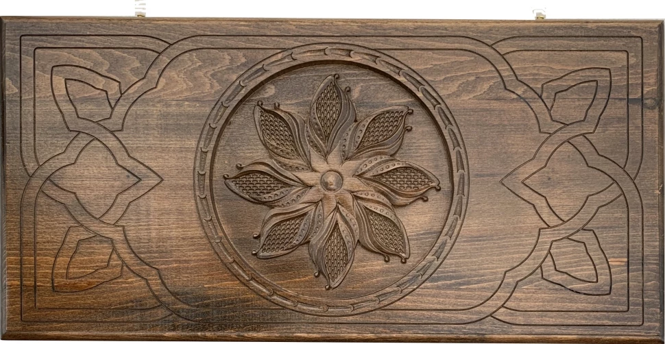 Нарды резные "Солнечный цветок", Mkhitaryan 