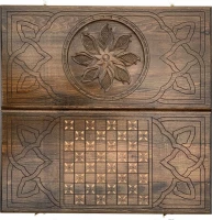 Нарды резные &quot;Солнечный цветок&quot;, Mkhitaryan