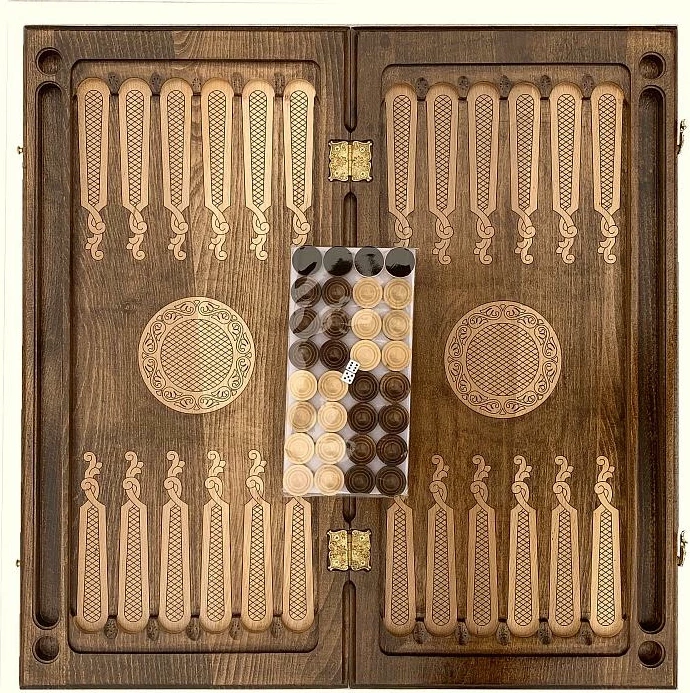 Нарды резные "Солнечный цветок", Mkhitaryan 