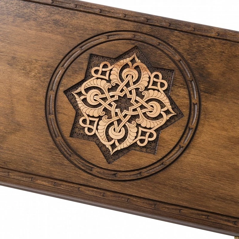 Нарды резные "Золотой Узор 2", Mirzoyan 