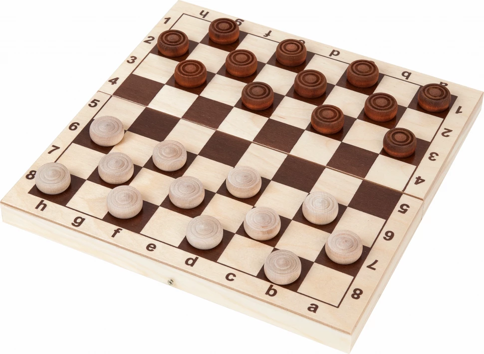 Шашки "Кировские" (Россия, дерево, 29х14,5х5 см) 