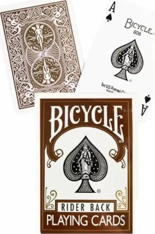 Карты "Bicycle Rider Back Standard index Brown" 