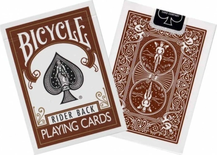 Карты "Bicycle Rider Back Standard index Brown" 