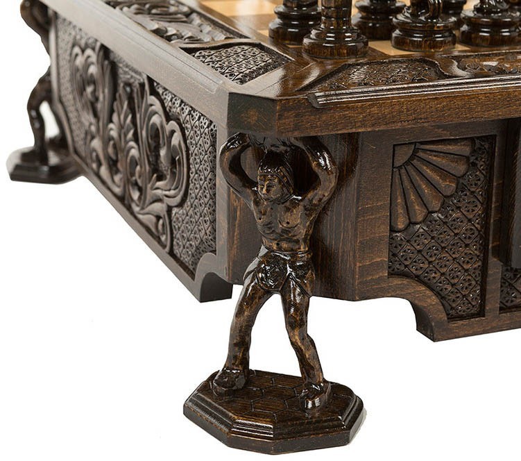 Шахматы резные в ларце "Атлант", Haleyan 