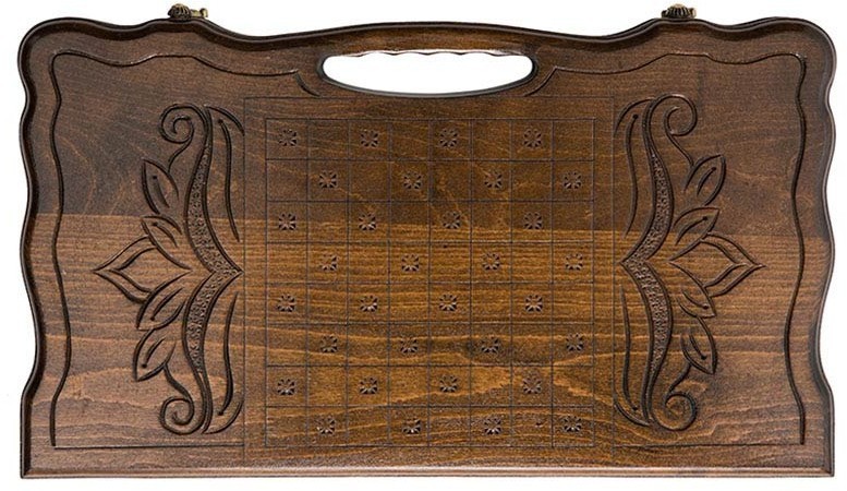 Нарды резные "Арарат" с ручкой 50, Haleyan 