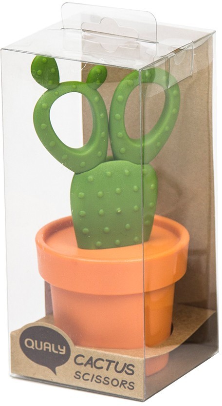 Ножницы с держателем cactus, оранжевые/зеленые 
