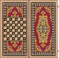 Нарды + Шашки Сирия Красные большие (Россия, дерево, 60 см), Partida