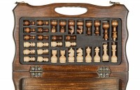 Шахматы резные с Араратом, ручкой и ложементом 40, Haleyan