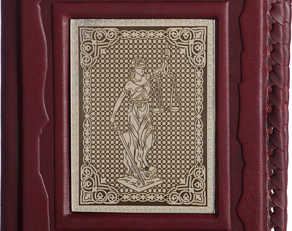 Обложка для паспорта «Фемида-1» с накладкой покрытой никелем 