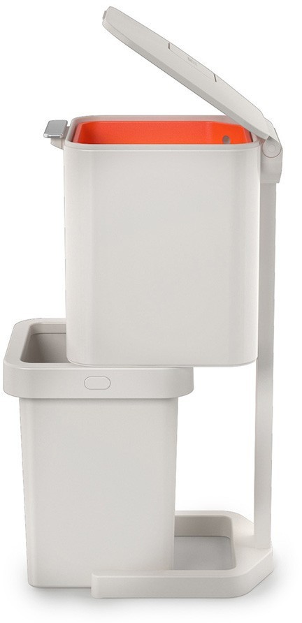Контейнер для мусора с двумя баками totem pop, 40 л, белый 