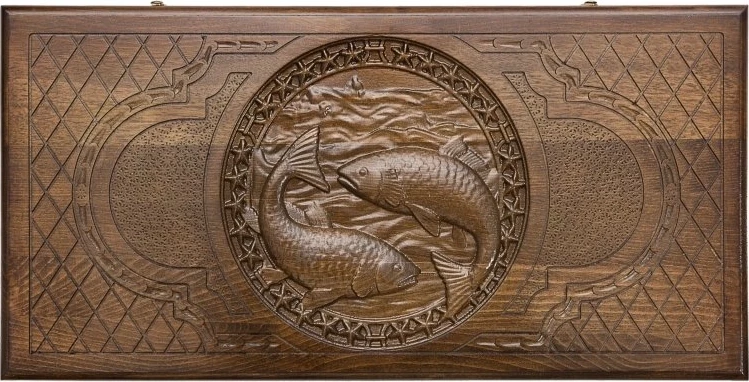 Нарды резные "Зодиак Рыбы", Ustyan 