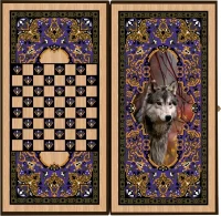 Нарды + Шашки Сирия Волк большие (Россия, дерево, 60 см), Partida