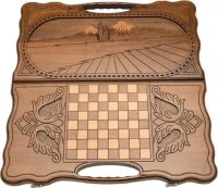 Нарды резные &quot;Арарат&quot; с ручкой 60, Haleyan