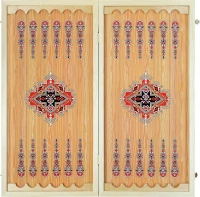 Нарды + Шашки Сирия Голубые большие (Россия, дерево, 60 см), Partida