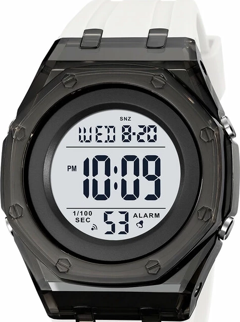 Наручные часы skmei 2063wtbk transparent white/black 