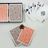 Карты "1546 Plastic Poker Size Jumbo Index orange/brown Double-Deck Set" 