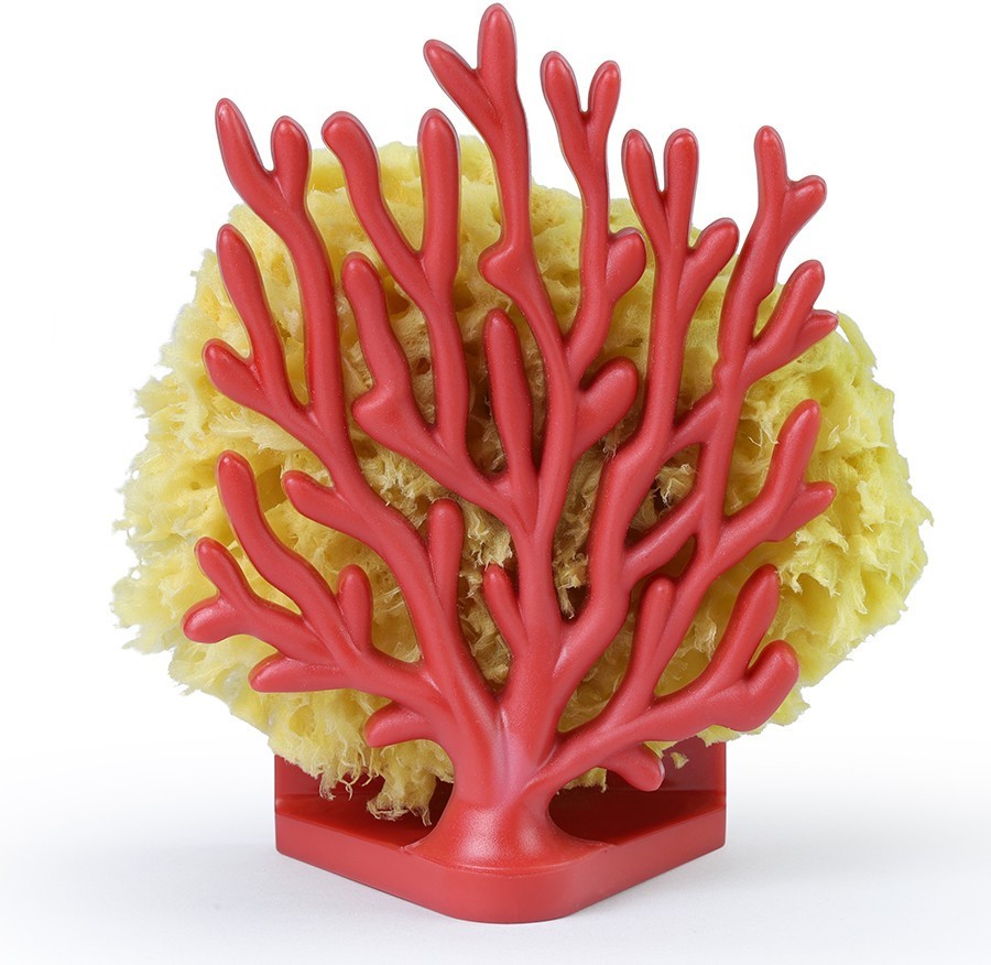 Держатель для мочалок coral sponge, красный 
