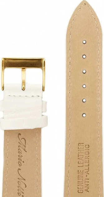 Ремешки mario notti s-16, 20 р-р, white золот застежка 