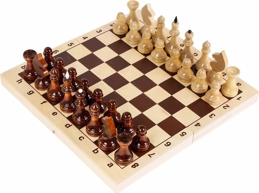 Шахматы "Кировские" малые (Россия, дерево, 29х29х5 см) 