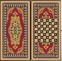 Нарды + Шашки Сирия Красные средние (Россия, дерево, 50 см), Partida