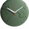 Часы настенные world wide waste, темно-зеленые 