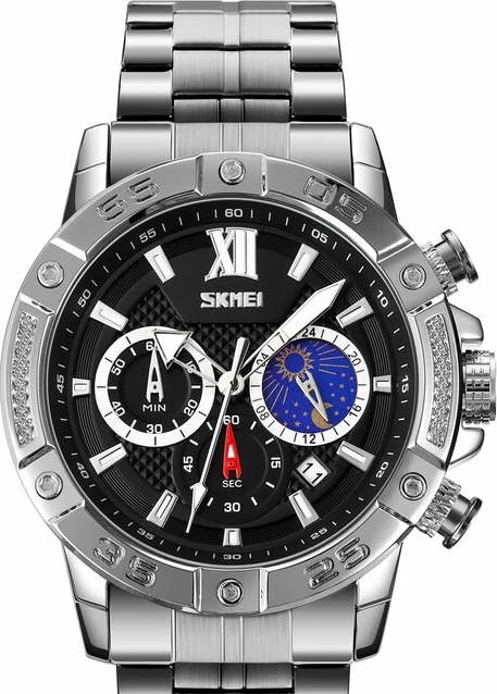 Наручные часы skmei 9235sibk silver black 