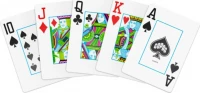Карты &quot;1546 Elite Plastic Poker Size Jumbo Index blue Single deck&quot;
