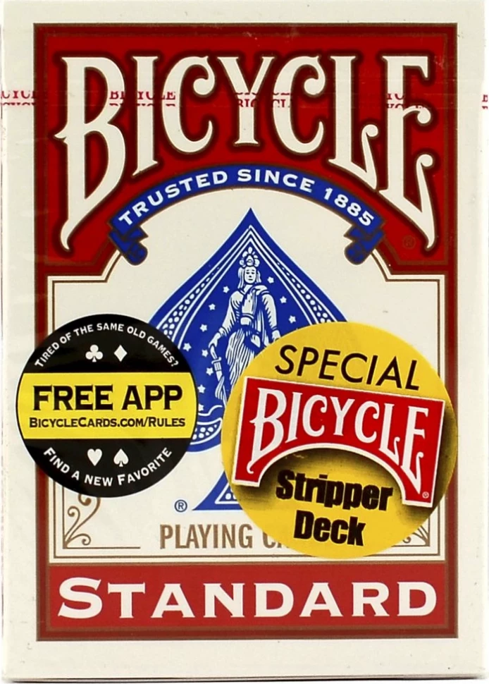 Карты "Bicycle Stripper Deck red" / конусная колода 