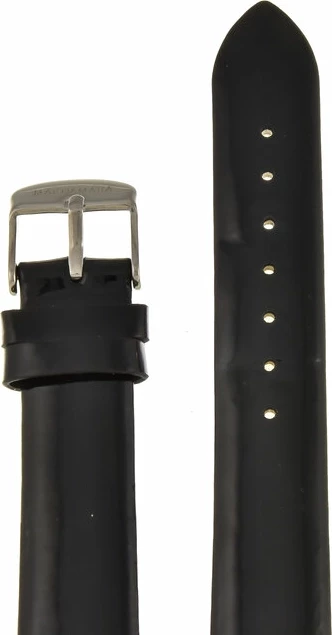 Ремешки maknamara 18 мм черн лак сер заст МР18021 