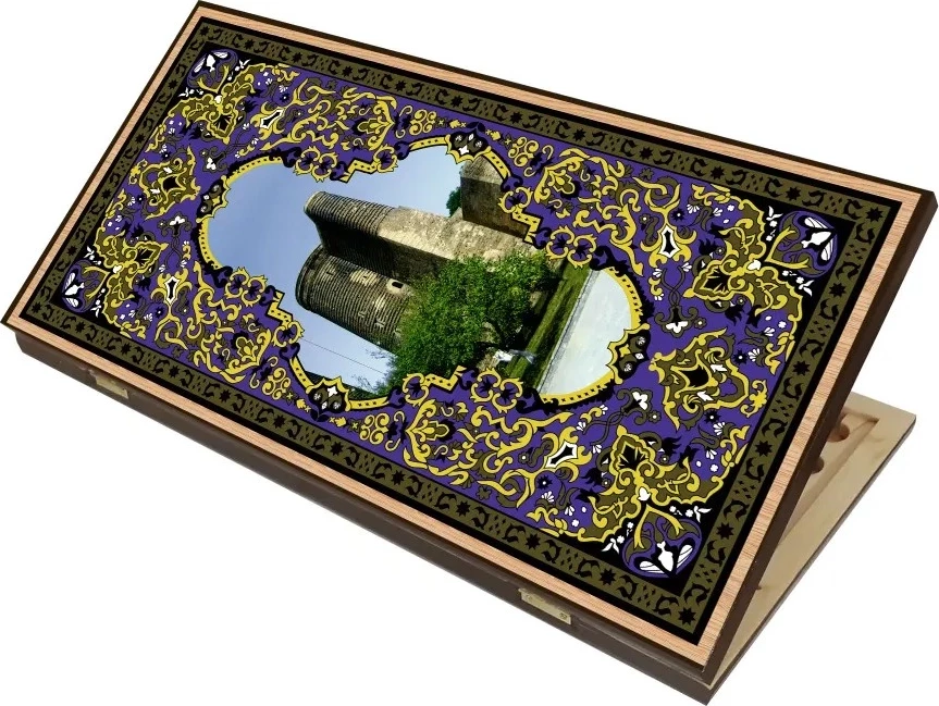 Нарды + Шашки Сирия Башня малые (Россия, дерево, 40 см), Partida 