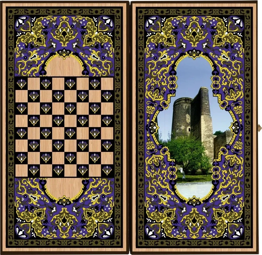 Нарды + Шашки Сирия Башня малые (Россия, дерево, 40 см), Partida 