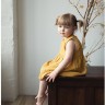 Платье без рукава из хлопкового муслина горчичного цвета из коллекции essential 12-18m 